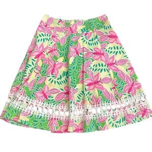 Lilly Pulitzer white label floral skirt - size 2